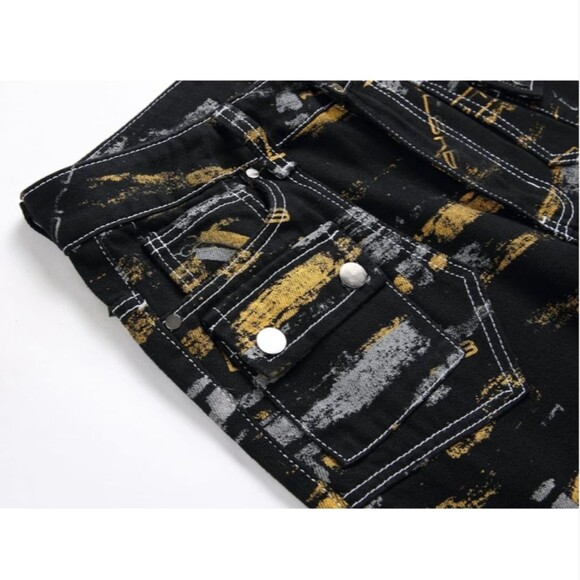 WJWLSKB Slim Fit Men's Jeans, Ripped Stretch Jeans Denim Pants Size 30x27 NWT - Picture 3 of 13